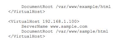 Fill in the blank to create a name-based virtual host: A. VirtualHost B. NameVirtualHost C....-2