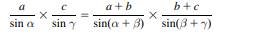 a. Perform a geometric calculation based on the sine rule which shows that the angles a, ß, and ?...-1