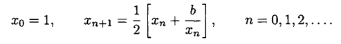 An algorithm to find a square root of a positive real number b is: Write a function that implements...