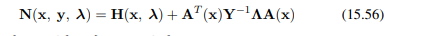 Show that if the Hessian, H(x, ?), is positive definite, then the dual normal matrix N(x, y, ?) in...