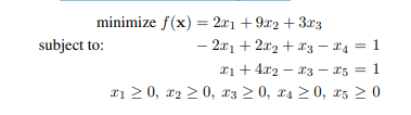 Solve the standard-form LP problem