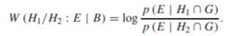 On a generalized odds and the weight of evidence Let p denote a probability distribution over a...-3