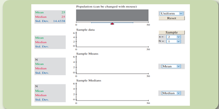 The sampling distributions applet allows you to investigate sampling distributions by repeatedly...