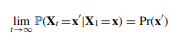 A Markov chain is said to be aperiodic9 if and only if there exists a specific time t > 1 such that...