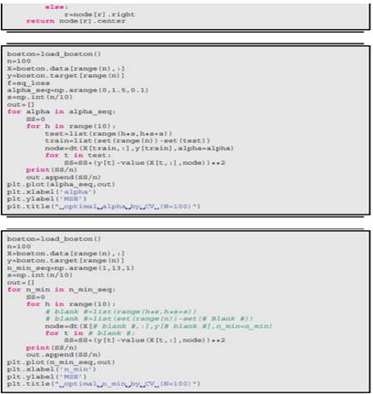 The following procedure constructs a decision tree using the function branch and a loss function....-5