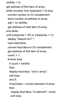 Programming Exercise 1 above shows one way to search an array. An alternative way is to put the...-2