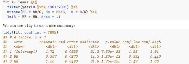 In trying to answer how well BB predict runs, data exploration led us to a model: Here, the data is...-3