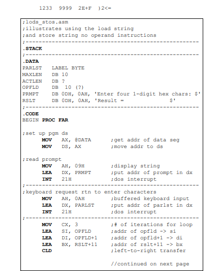 Given the program shown below, obtain the result when the following fourdigit hexadecimal characters...-1