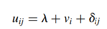 The following linear model is used in a study involving 5 artists and 4 paintings per artist: in...-1