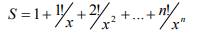 Write a program that for a given integers n and x, calculates the sum: Write a program that given...