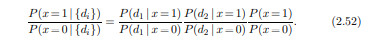 Let x, d1 and d2 be random variables such that d1 and d2 are conditionally independent given a...