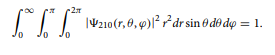 The wave function of the electron in a 3d0 state (n = 3, l = 2, m = 0) within the hydrogen atom has...-2