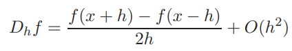 Given the difference quotient known as the central-difference formula show that is a fourth-order...-1