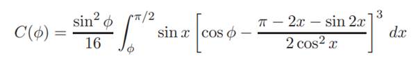 In heat conduction problems, the heat flux of a pipe is given by the integral where f is in radian....-1