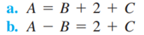 Is the = sign an assignment instruction or a relational operator in the following equations? Justify...-1
