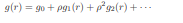 Assume that g(r) can be written in the form