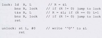 Lock Performance. Consider a four-processor bus-based multiprocessor using the lllinois MESI...-1