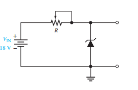 To what value must R be adjusted in Figure 3–69 to make I Z = 40 Assume V Z = 12 V at 30 mA and Z Z...