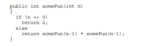 Consider the following recursive method: (a) When the program calls some Fun(5), how many times will...-1