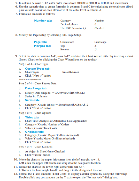 Fixed and Variable Cost Data Goal: Create an Excel spreadsheet to calculate fixed and variable cost...-2