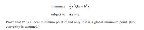 Consider the quadratic program