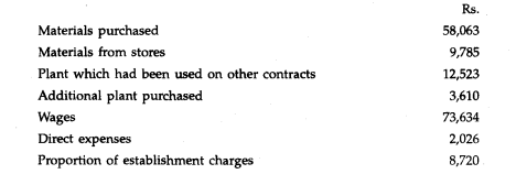 A firm of building contractors carrying out large contracts, kept in a contract ledger, separate...