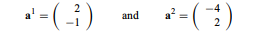 Given are the vectors Show that vector a4 can be expressed as a convex linear combination of vectors...-2