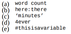 What is wrong with each of the following Python names? Suggest a fixed version for each.