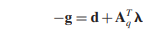 Suppose that the projected negative gradient d is calculated satisfying and that some component i of...-1