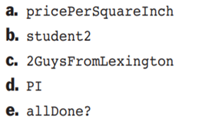 State whether each of the following are valid or invalid user-defined symbols in Java: