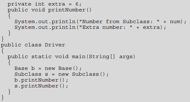 Study the following classes before answering the questions below. (a) What is the output of the...-2