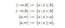 For real numbers -8 We also use For example, with this notation, (0,1] c = (- ,0] ? (1, ) and (0,2]...-2