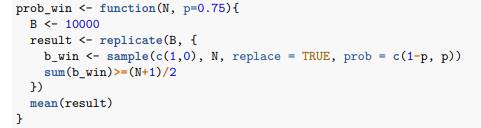 Repeat the exercise above, but now keep the probability fixed at p