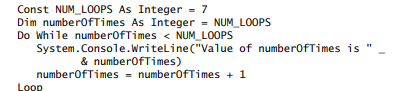 In this exercise, you use what you have learned about writing Do While loops. Study the following...