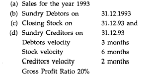 From the following ratios and information relating to the activities of Bengal Traders Ltd. find...