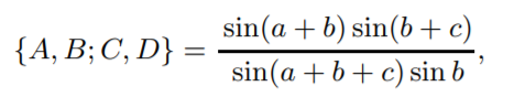 The cross-ratio of four collinear points , and D is defined as (a) Use the result of the previous...-3