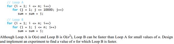 Consider the following two loops: Repeat the previous project, but use the following for Loop B:-1