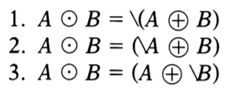 Use the algebraic method to expand the following function ( :) is an EOR operator) and simplify the...-3
