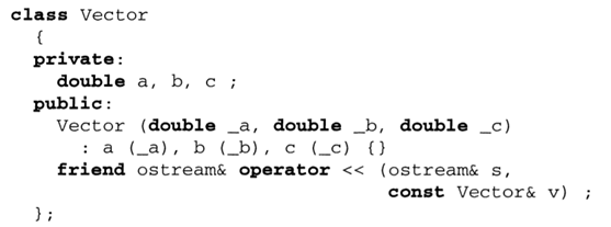 For the following Vector class: definea one-argument parametrised manipulator called Vector...-1