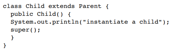 Given the following: what is the output? a. instantiate a child b. instantiate a parent c....-2