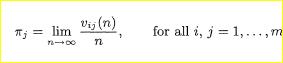 Expected long-term frequency interpretation. Consider a Markov chain with a single recurrent class...