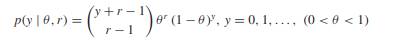 The negative binomial distribution expresses the distribution of the number of failures until r...