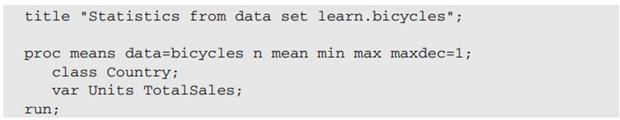 Turn the following program into a macro (call it STATS), making it more general. Use as calling...-1