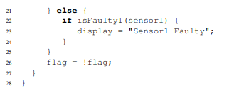 Consider the following program that monitors two sensors. Here sensor1 and sensor2 denote the...-2