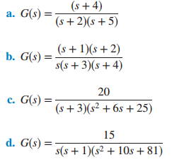 Using partial-fraction expansion and Table 13.1, find the z-transform for each G(s) shown below if T...-1