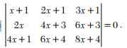 Solve the equation Find the value of the determinant (M) if M = 3A 2 + AB + B 2 hout evaluating A...-1