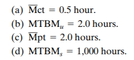 Given the following data, calculate the achieved availability.