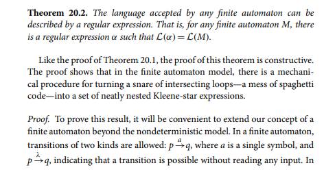 (a) Describe the language accepted by the DFA of Figure 20.9. (b) Mechanically convert this DFA into...-2