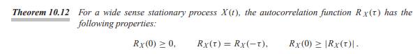 Prove the properties of R X [n] given in Theorem 10.12.