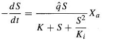 A modification of the Monod reaction called the Haldane reaction is often used to describe the...-1